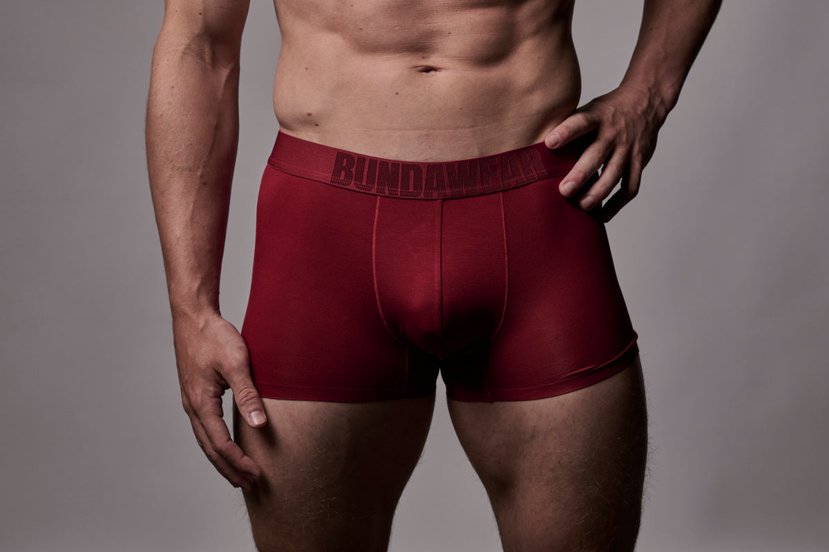 BUNDA-Wear Modal 3" Trunks Crimson Red