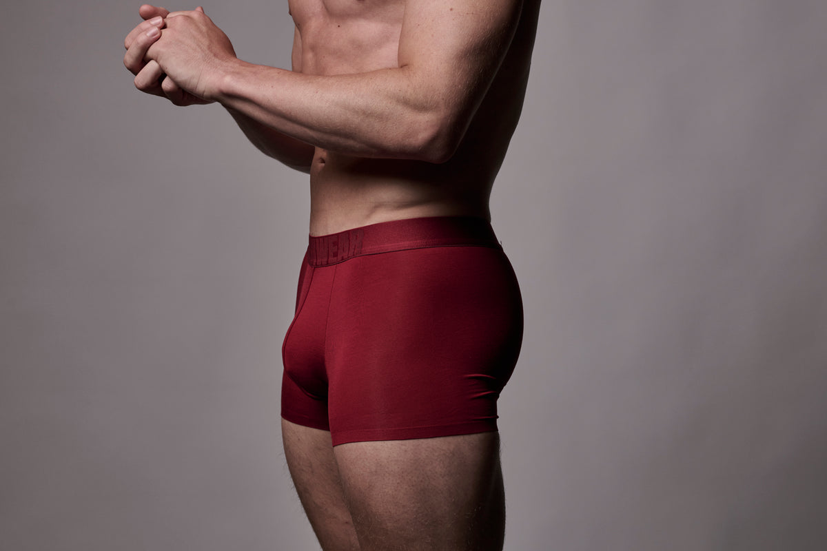 BUNDA-Wear Modal 3" Trunks Crimson Red