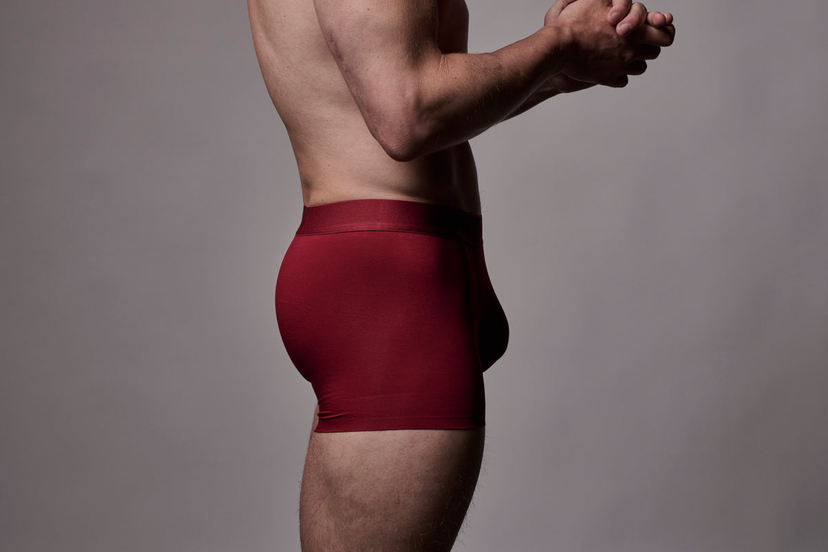 BUNDA-Wear Modal 3" Trunks Crimson Red