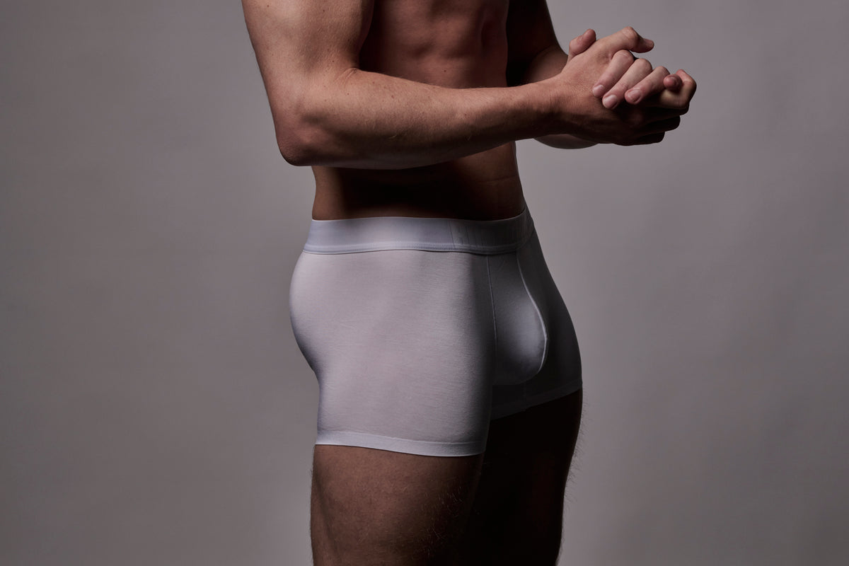 BUNDA-Wear Modal 3" Trunks Crisp White