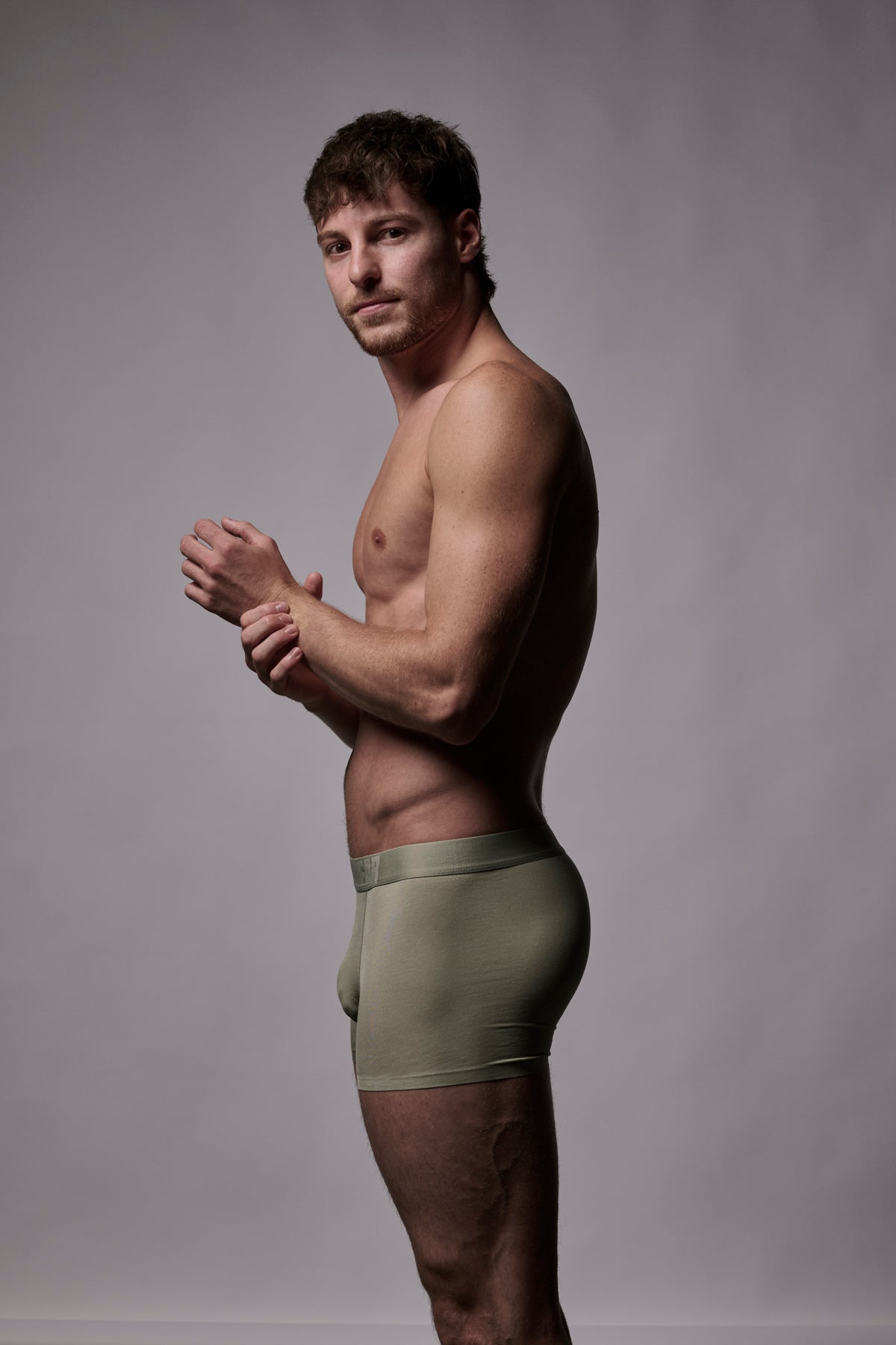 BUNDA-Wear Modal 3" Trunks Olive Green